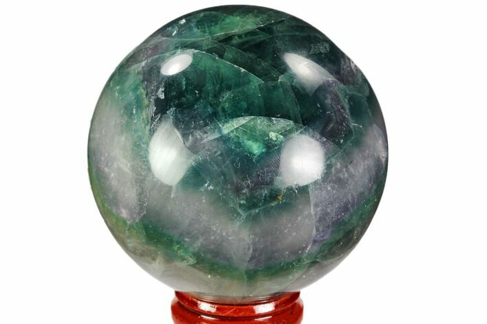 Colorful, Banded Fluorite Sphere - China #109642